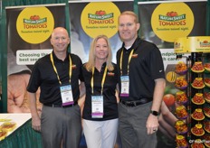 John Cameron, Heather White and Zach Swanson with NatureSweet Tomatoes. 